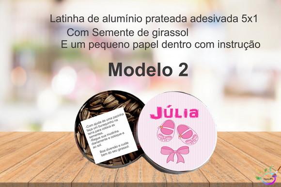Latinha Semente Girassol-chá de Bebê