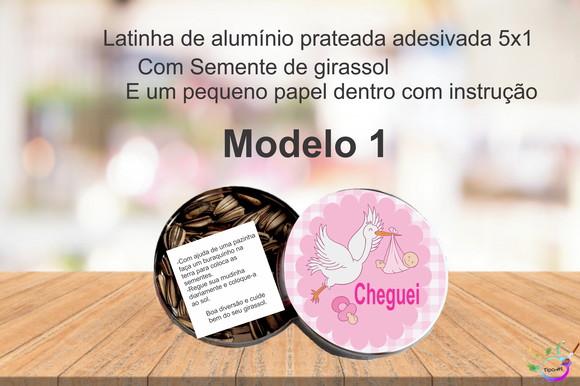 Latinha Semente Girassol-chá de Bebê