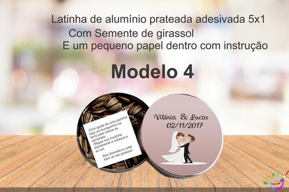 Latinha Semente Girassol-casal