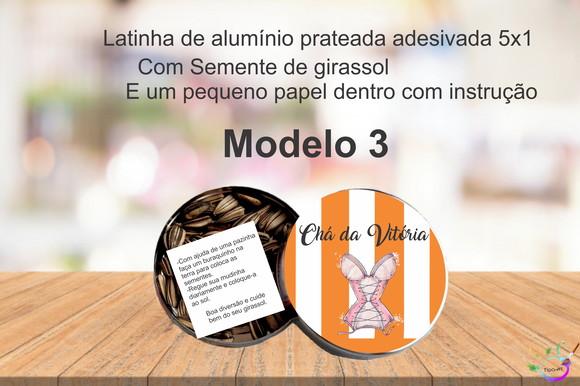 Latinha Semente Girassol-chá de Lingerie#1