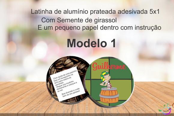Latinha Semente Girassol-chaves