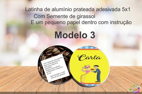 Latinha Semente Girassol-chaves