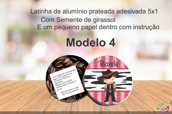 Latinha Semente Girassol-cowboy