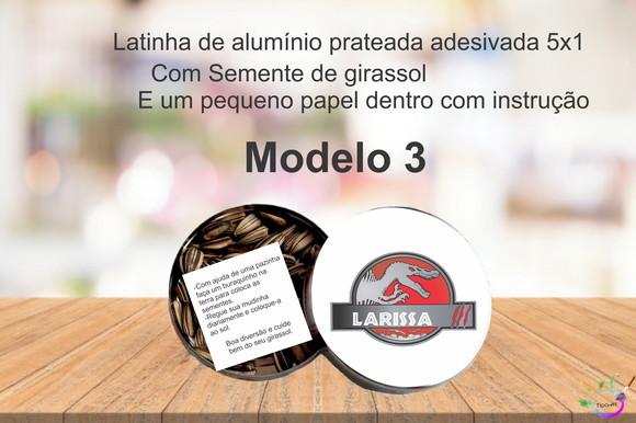 Latinha Semente Girassol-dinossauros
