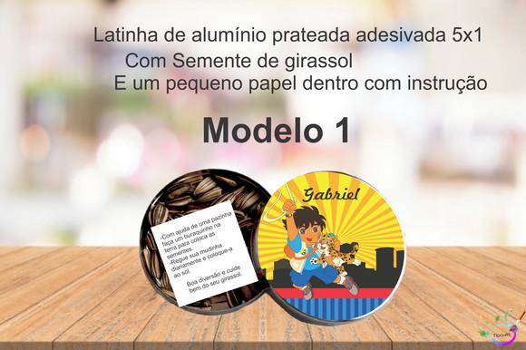 Latinha Semente Girassol-dora