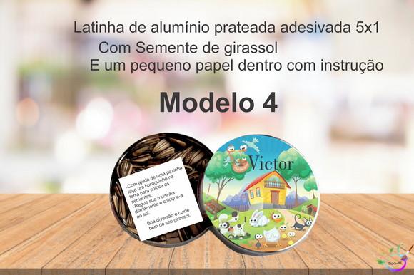 Latinha Semente Girassol-fazendinha