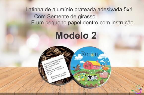 Latinha Semente Girassol-fazendinha