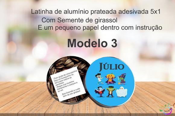 Latinha Semente Girassol-halloween#2