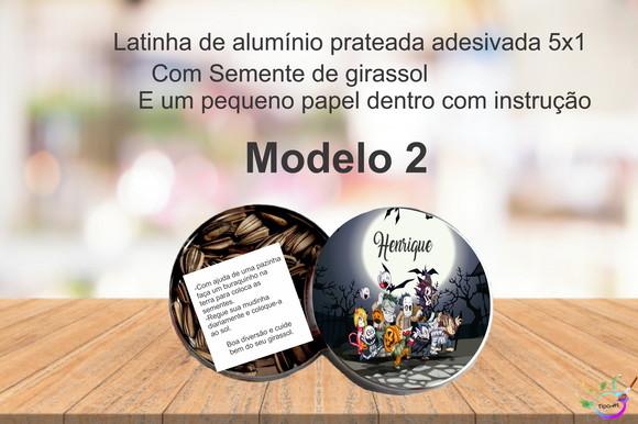 Latinha Semente Girassol-halloween#2