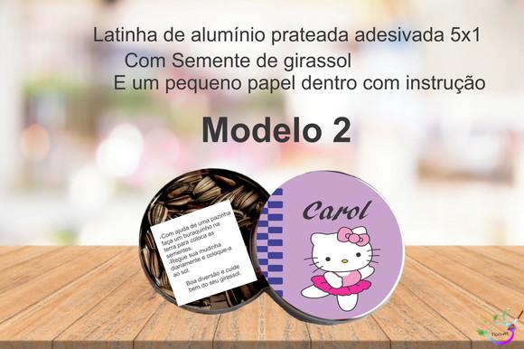 Latinha Semente Girassol-hello Kitty
