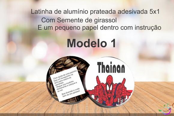 Latinha Semente Girassol-homem Aranha