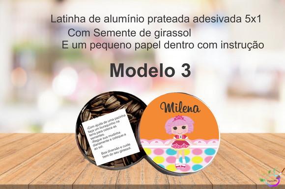 Latinha Semente Girassol-lalaloopsy