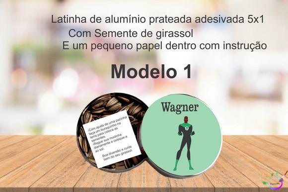 Latinha Semente Girassol-lanterna Verde