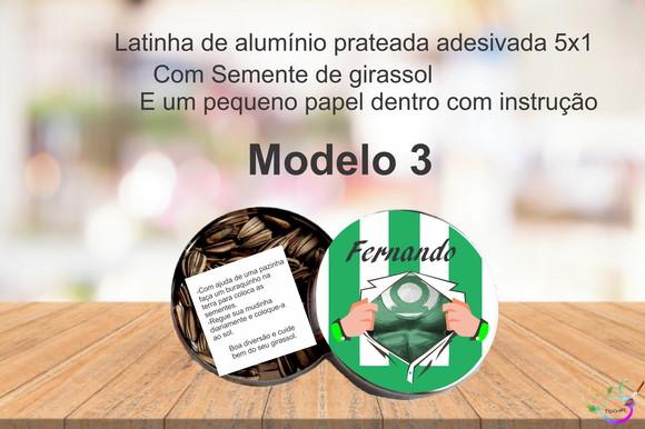 Latinha Semente Girassol-lanterna Verde