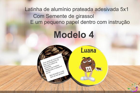 Latinha Semente Girassol-m&m