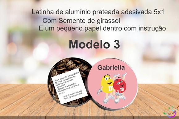 Latinha Semente Girassol-m&m