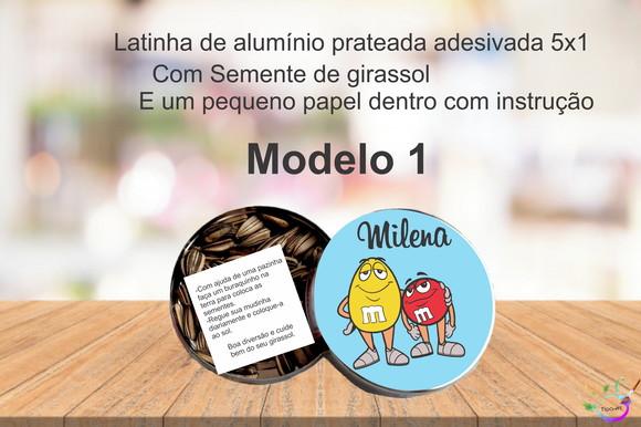 Latinha Semente Girassol-m&m