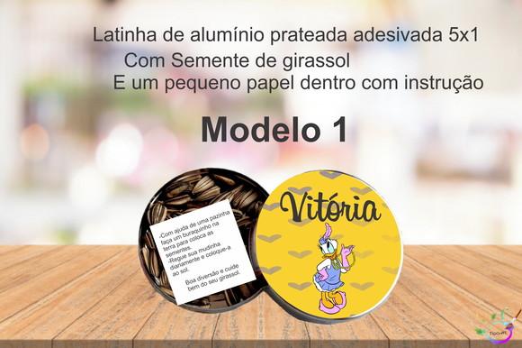 Latinha Semente Girassol-margarida