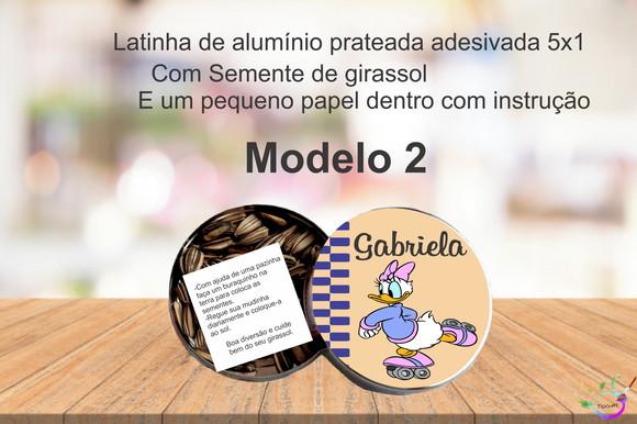 Latinha Semente Girassol-margarida