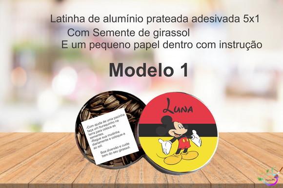 Latinha Semente Girassol-mickey