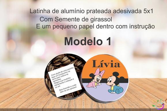 Latinha Semente Girassol-mickey Baby