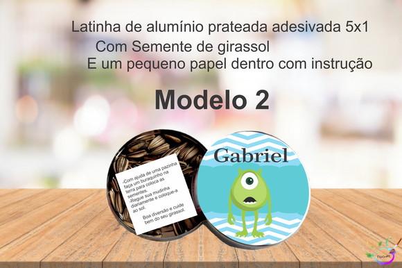 Latinha Semente Girassol-mike Wazowski