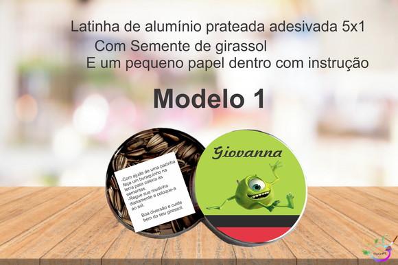 Latinha Semente Girassol-mike Wazowski