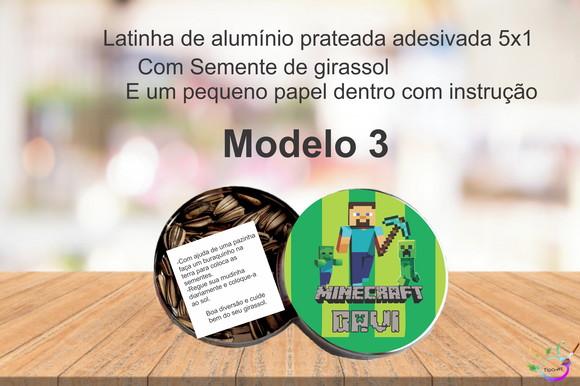 Latinha Semente Girassol-minecraft