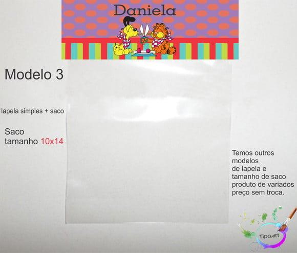 Lapela(simples) e Saco 10x14-garfield