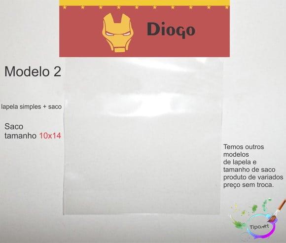 Lapela(simples) e Saco 10x14-homem de Ferro