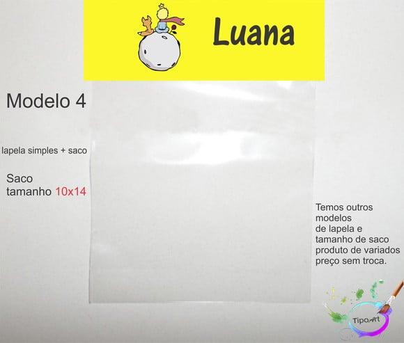 Lapela(simples) e Saco 10x14-pequeno Príncipe