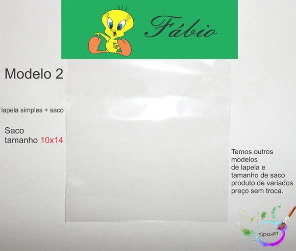 Lapela(simples) e Saco 10x14-piu Piu