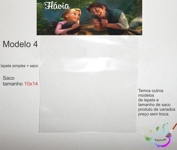 Lapela(simples) e Saco 10x14-rapunzel