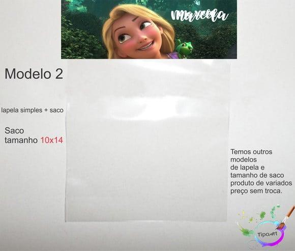 Lapela(simples) e Saco 10x14-rapunzel