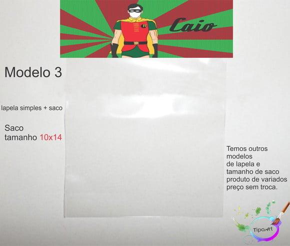 Lapela(simples) e Saco 10x14-robin