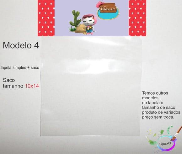 Lapela(simples) e Saco 10x14-sheriff Calie do Oeste