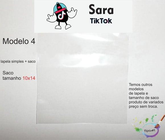 Lapela(simples) e Saco 10x14-tik Tok