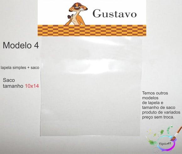 Lapela(simples) e Saco 10x14-timão