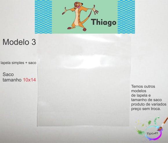 Lapela(simples) e Saco 10x14-timão