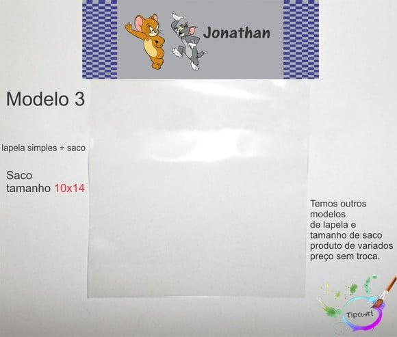Lapela(simples) e Saco 10x14-tom e Jerry