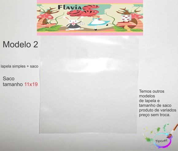 Lapela(simples) e Saco 11x19-alice