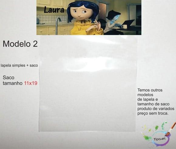 Lapela(simples) e Saco 11x19-caroline e o Mundo Secreto