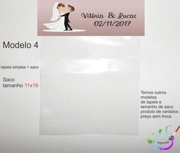Lapela(simples) e Saco 11x19-casal
