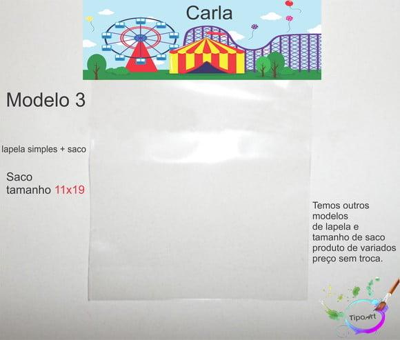 Lapela(simples) e Saco 11x19-circo