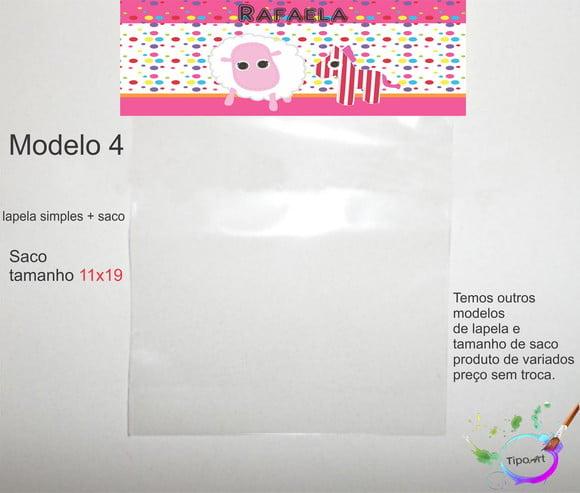 Lapela(simples) e Saco 11x19-lalaloopsy