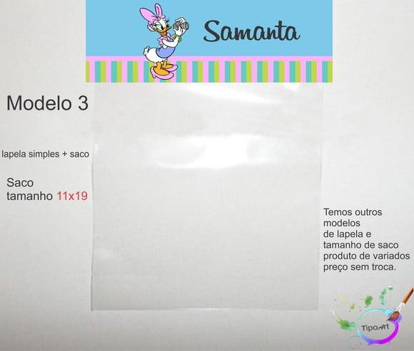 Lapela(simples) e Saco 11x19-margarida