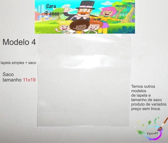 Lapela(simples) e Saco 11x19-mundo Bita
