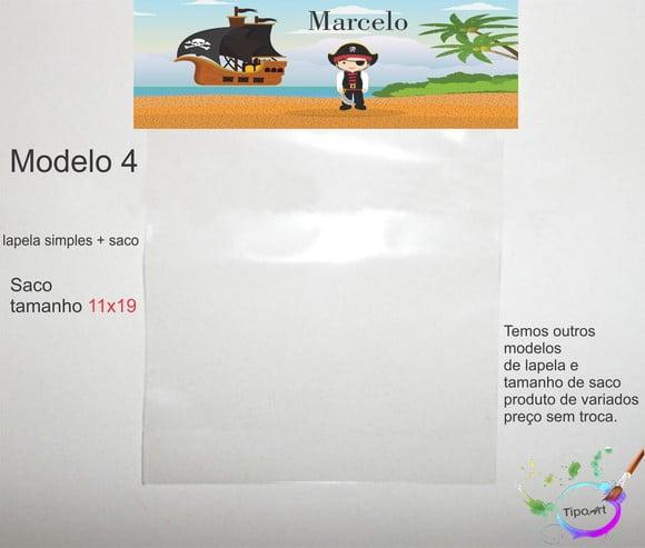 Lapela(simples) e Saco 11x19-pirata
