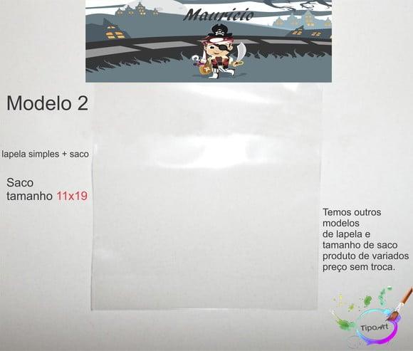 Lapela(simples) e Saco 11x19-pirata