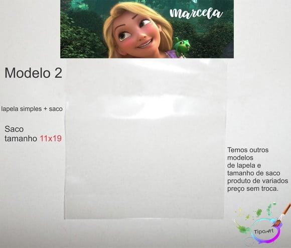 Lapela(simples) e Saco 11x19-rapunzel